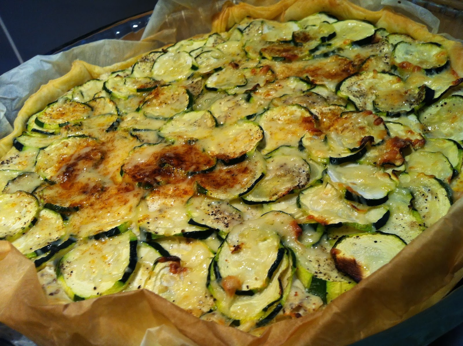 Jenn's cooking Tarte aux courgettes, ricotta et moutarde à l'ancienne